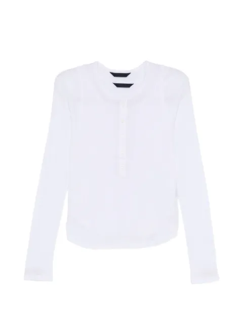 Juun.J double layered henley-neck T-shirt