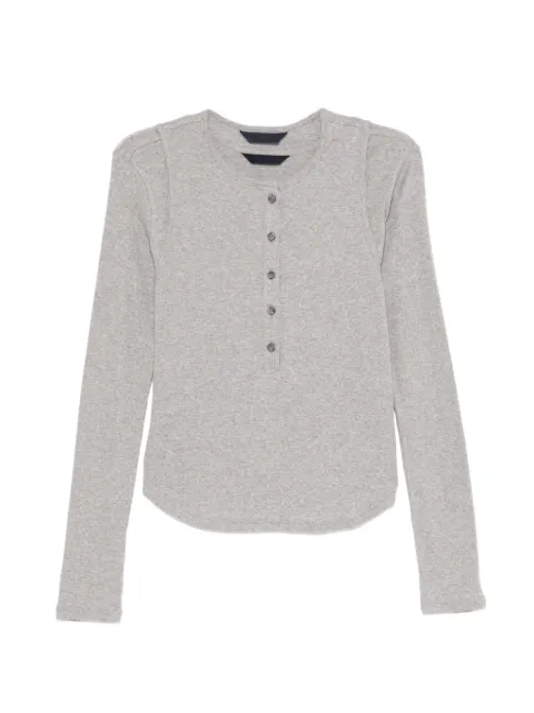 Juun.J double-layered henley-neck T-shirt