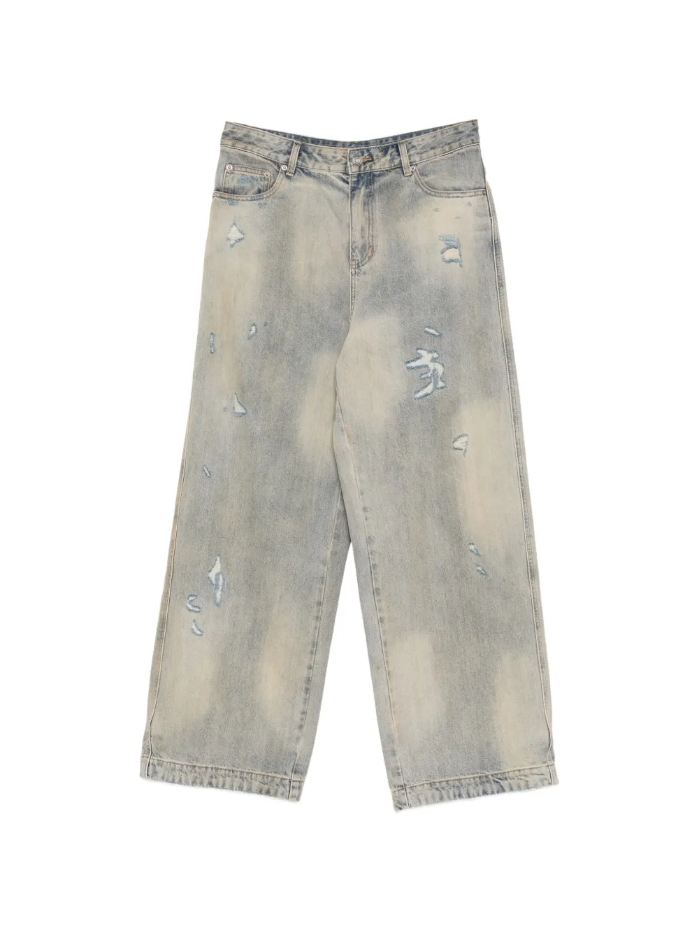Juun.J distressed wide-leg jeans