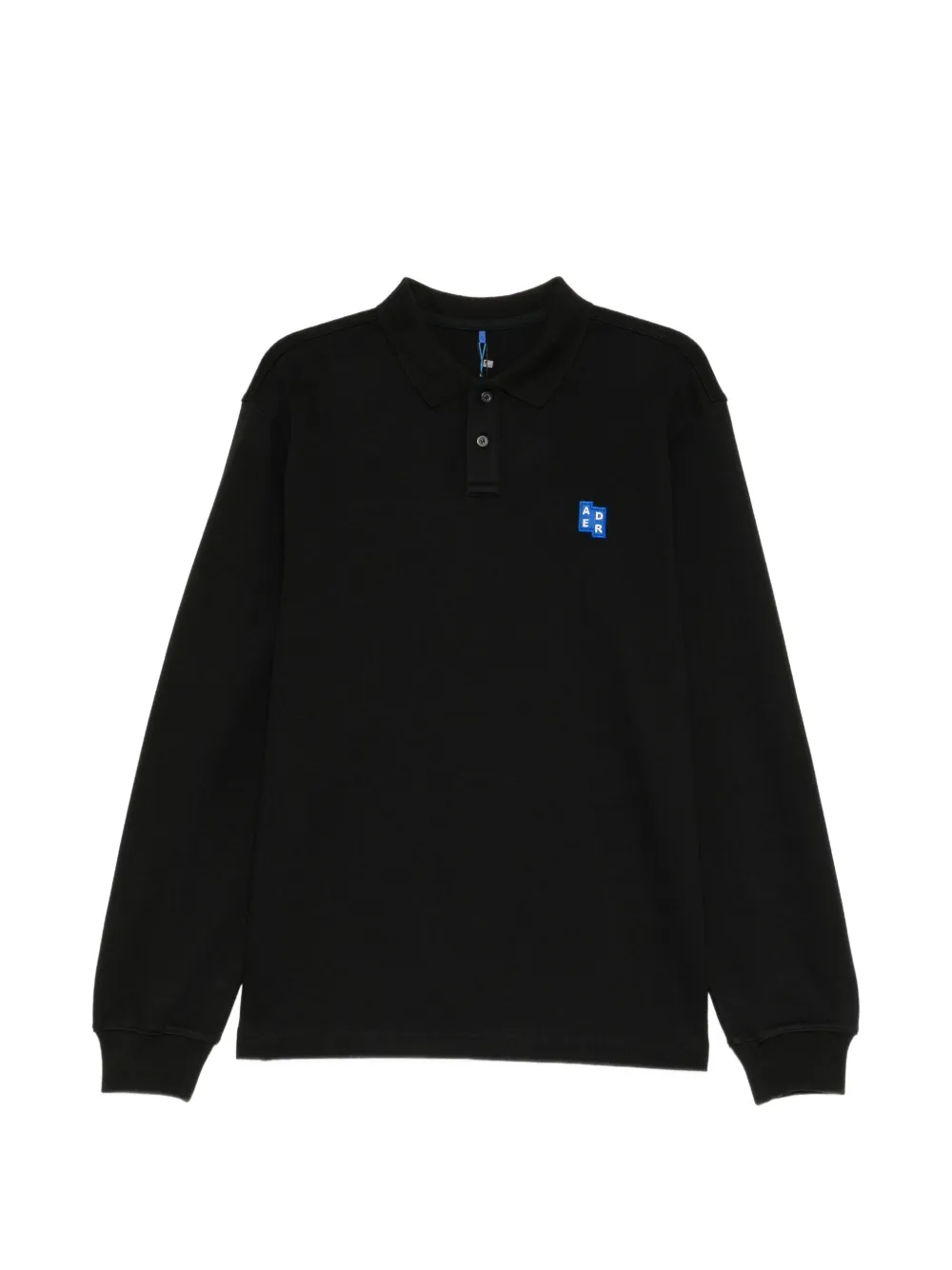 Ader Error logo-patch long-sleeve polo shirt