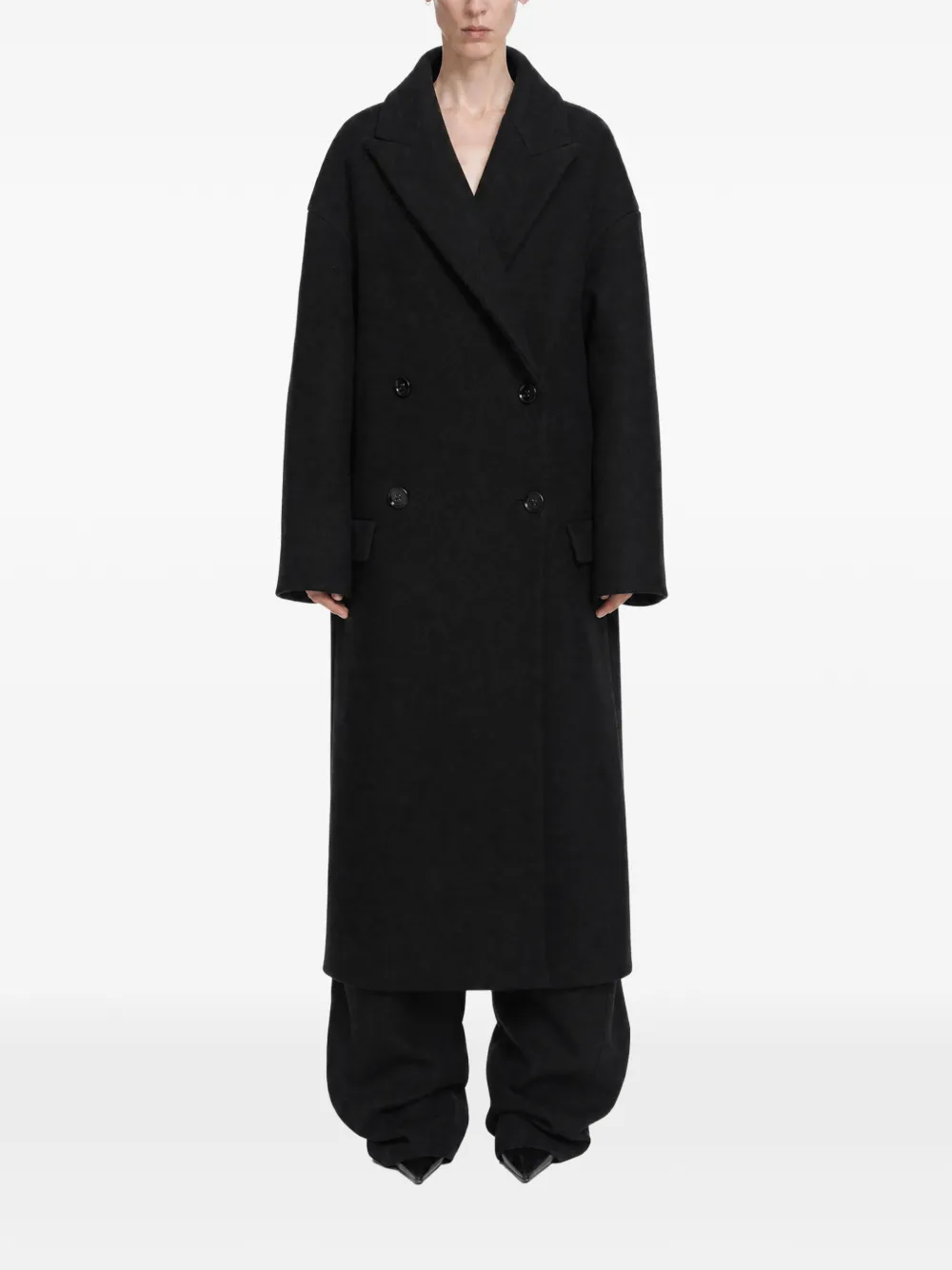 Balenciaga Maxi Stola double-breasted coat