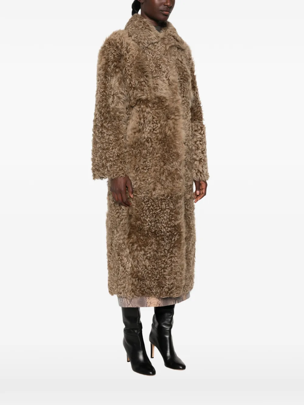 Arma Cristina shearling coat Bruin