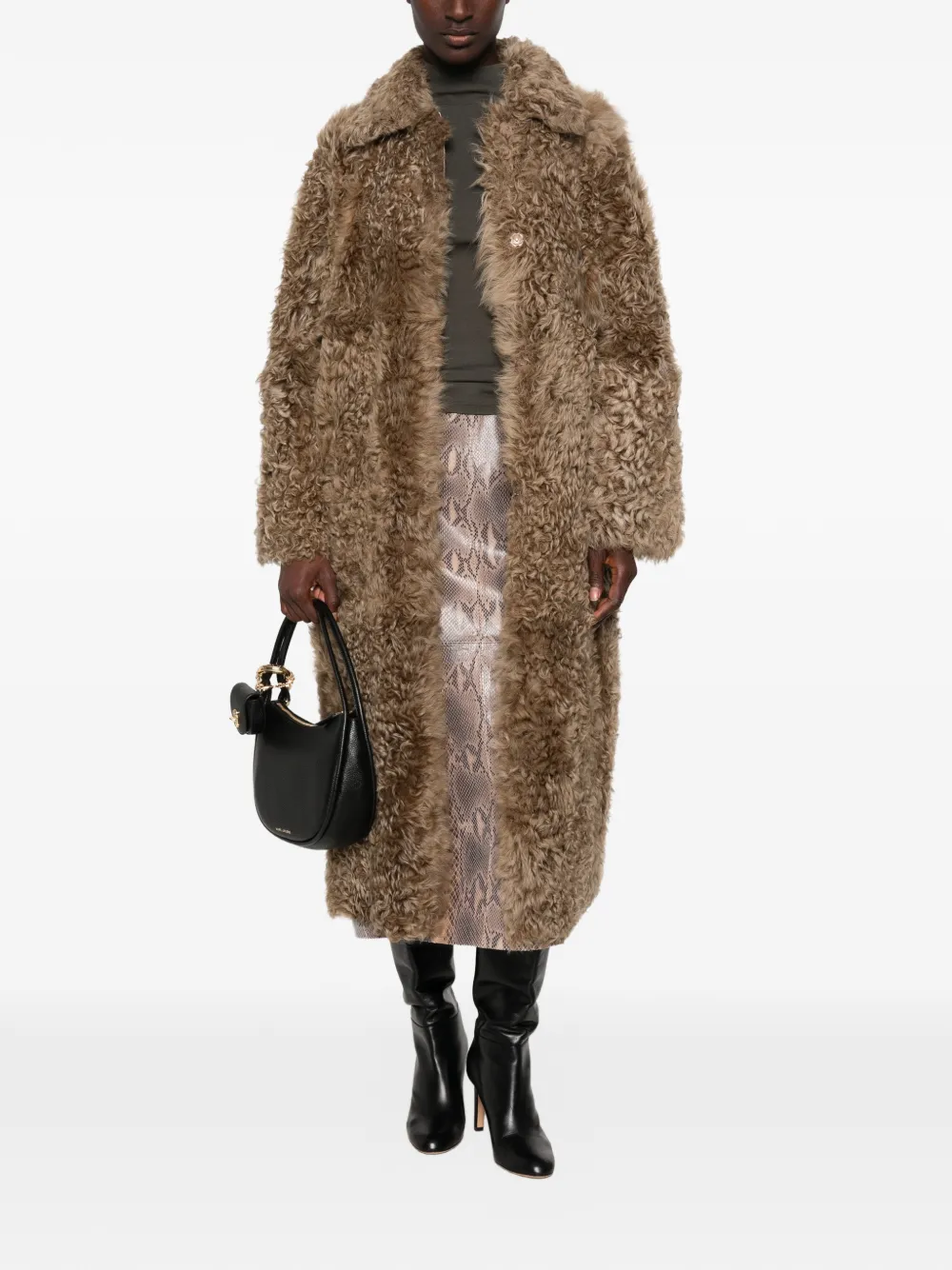 Arma Cristina shearling coat Bruin