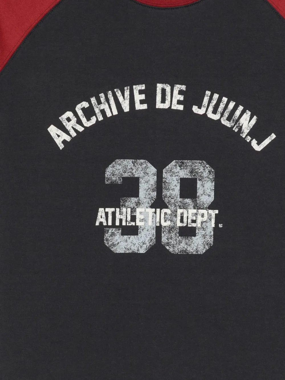 Juun.J T-shirt met colourblocking en korte mouwen Rood