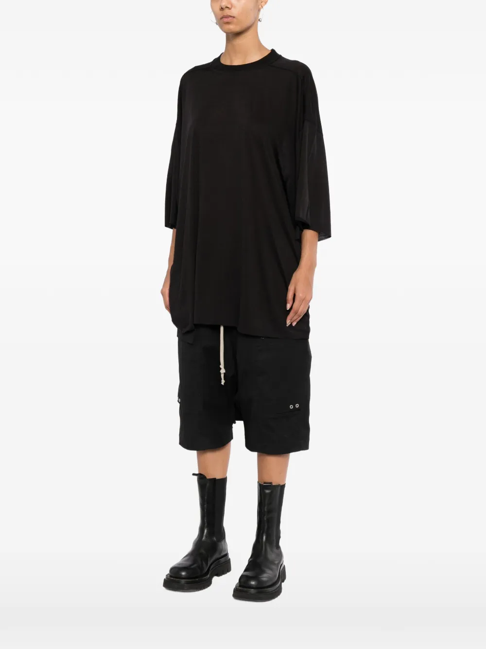 Rick Owens oversized crew-neck T-shirt Zwart