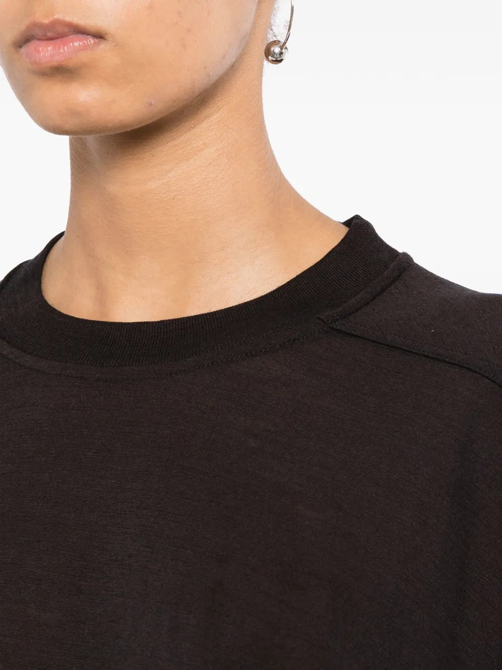 Rick Owens oversized crew-neck T-shirt Zwart