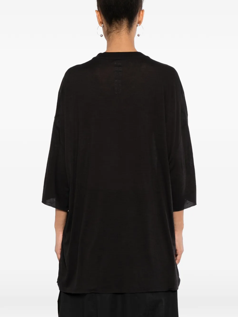 Rick Owens oversized crew-neck T-shirt Zwart
