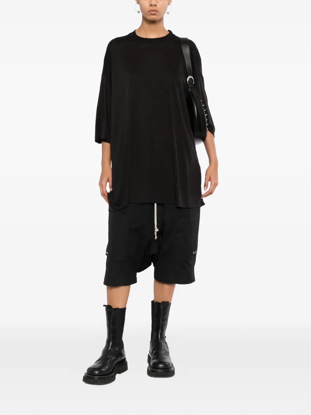 Rick Owens oversized crew-neck T-shirt Zwart