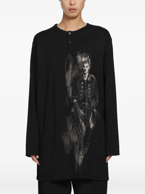 Yohji Yamamoto graphic-print long-sleeve T-shirt