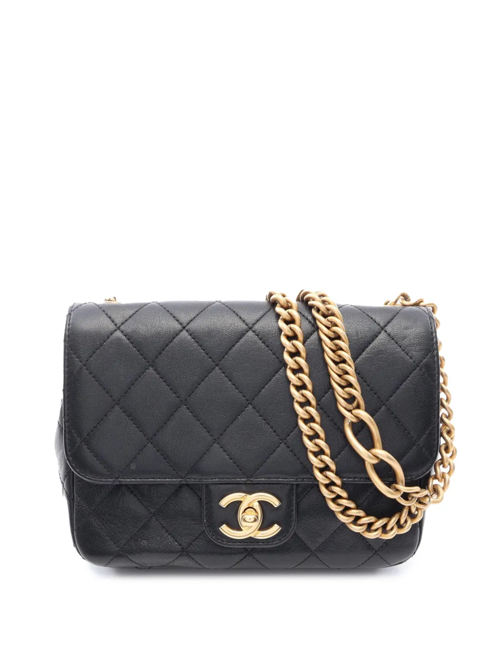 CHANEL Pre-Owned 2021-2026 CC Quilted Lambskin Single Flap shoulder bag - Black