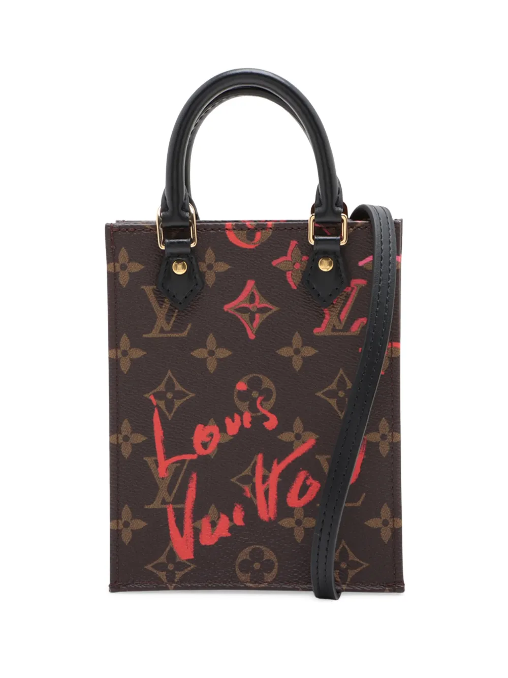 Louis Vuitton Pre-Owned 2021-2026 Monogram Petit Fall In Love Sac Plat satchel - Marrone