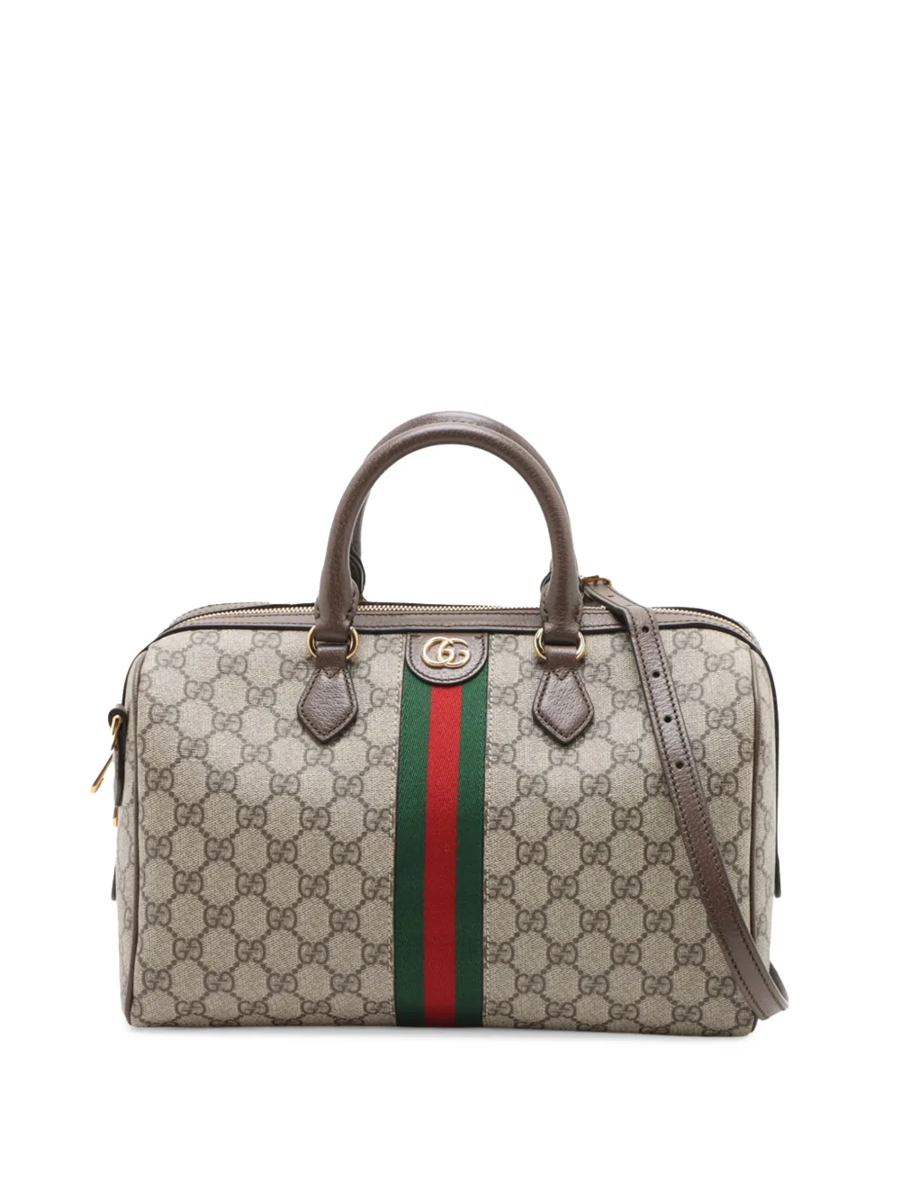Gucci Pre-Owned 2016-2026 GG Supreme Ophidia Web satchel - Toni neutri