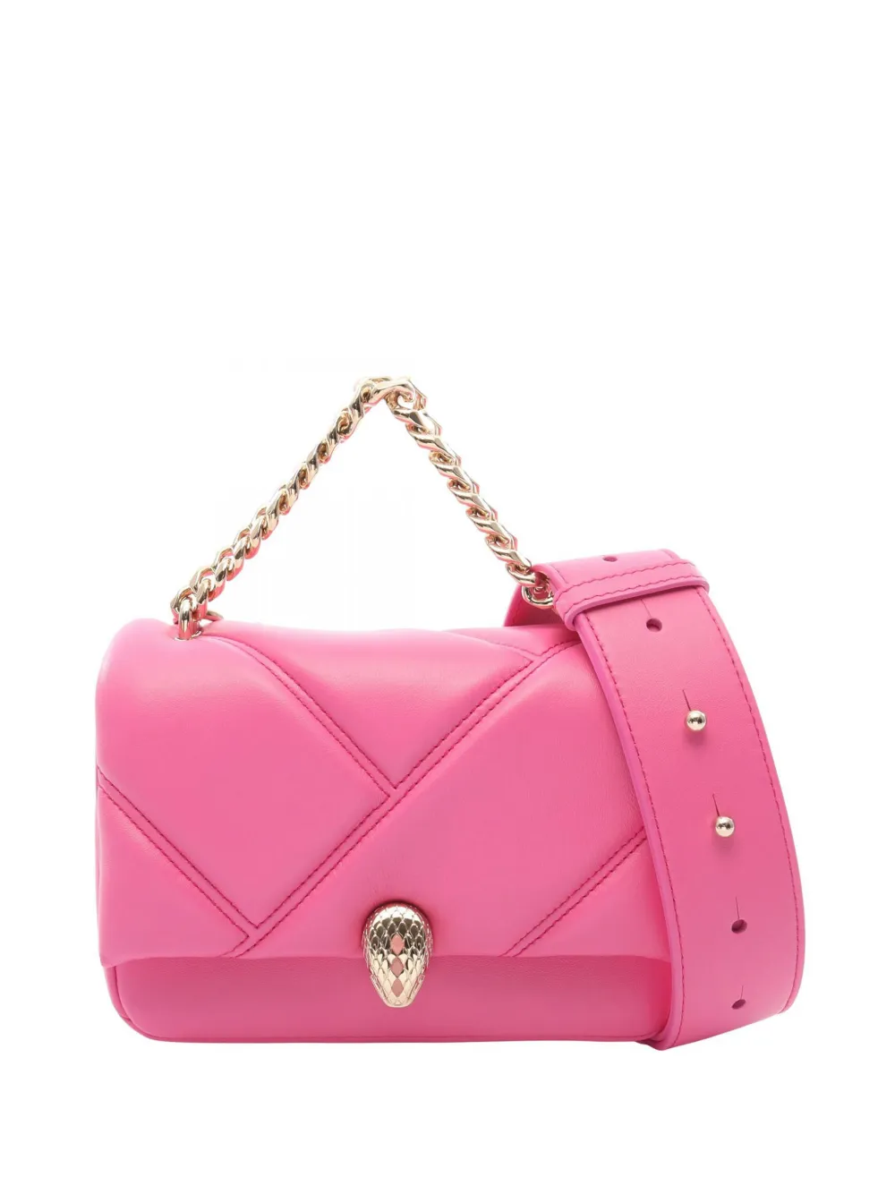 Bvlgari Pre-Owned mini sac à main Serpenti Cabochon en cuir (2010-2026) - Rose