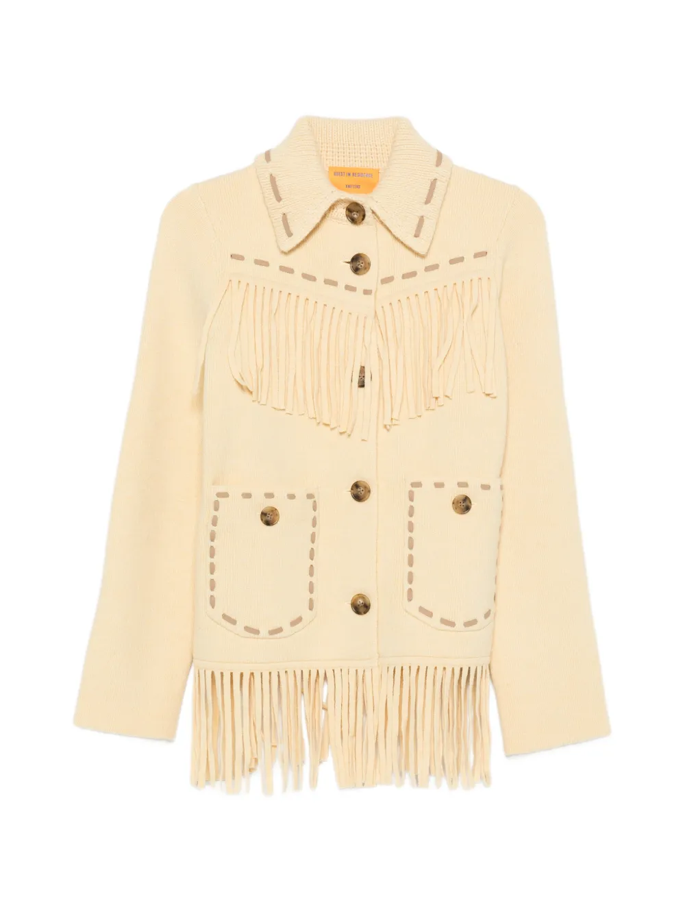 Guest In Residence veste Western à franges - Jaune