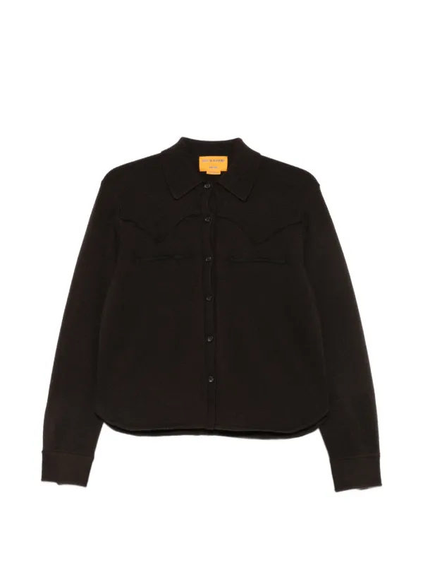 Guest In Residence Western-yoke Cashmere Cardigan in Brown