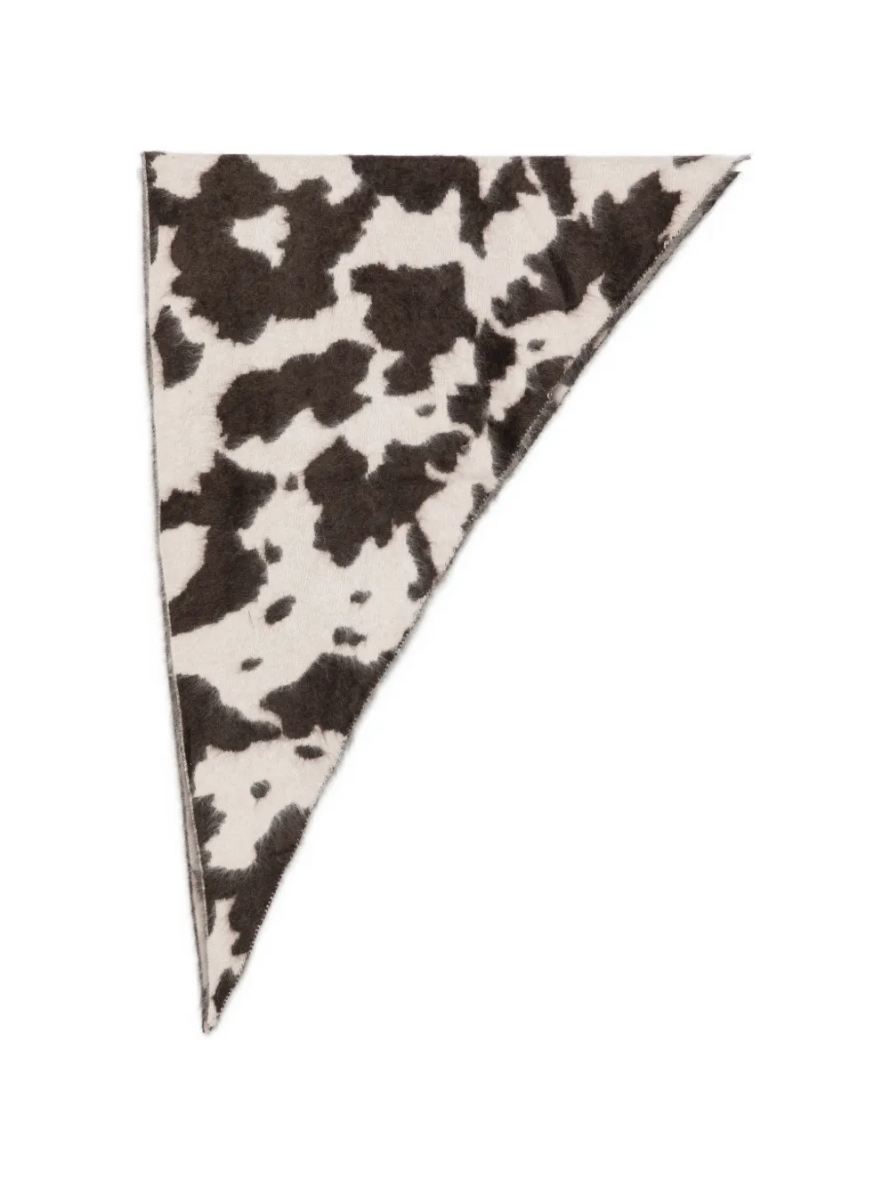 Guest In Residence cow-print triangular scarf - Toni neutri