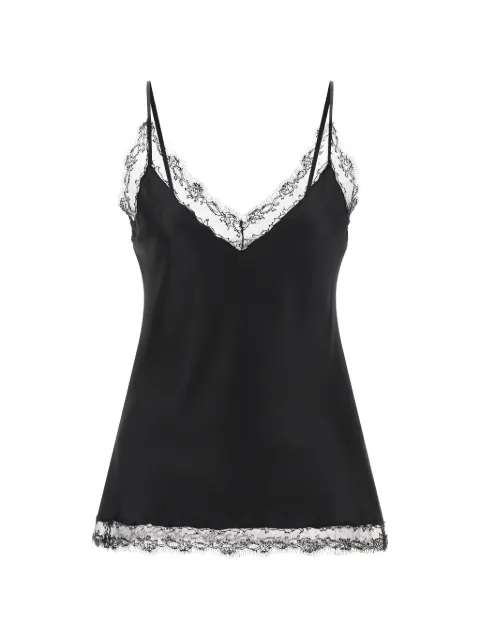 Ermanno Scervino lace-trim V-neck sleeveless blouse