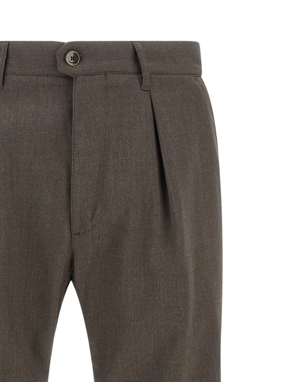 Incotex Straight broek met plooien Bruin