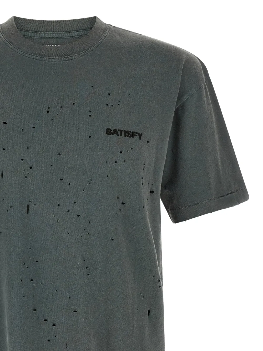 Satisfy MothTech T-shirt met logoprint Grijs