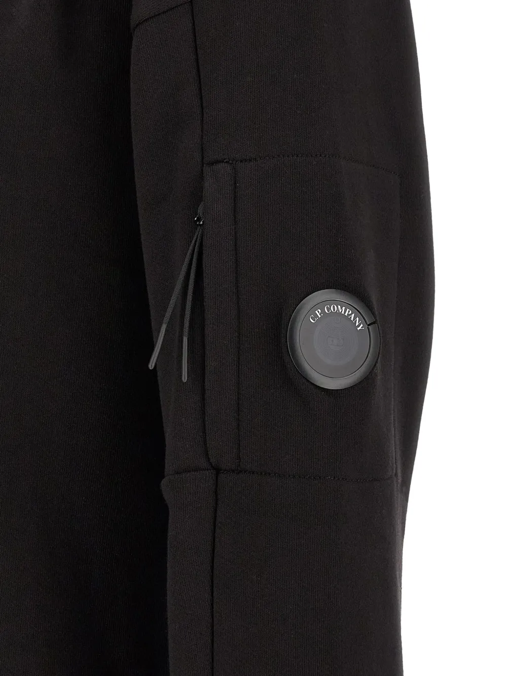 C.P. Company Trui met halve rits en Lens-detail Zwart