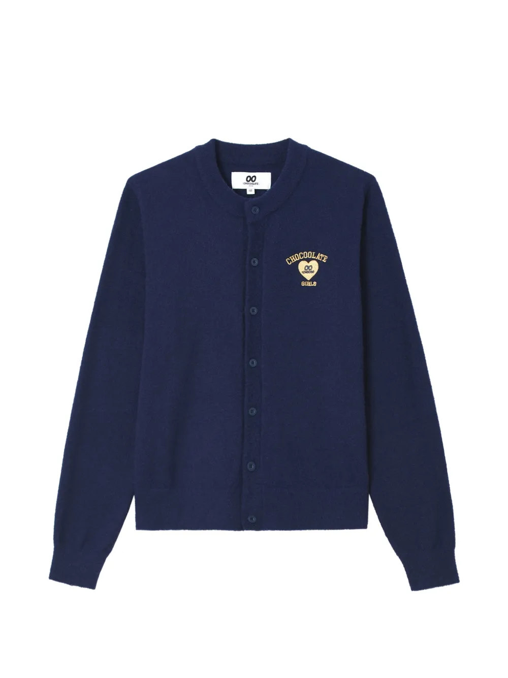 Chocoolate Logo-embroidered Knit Cardigan In Black