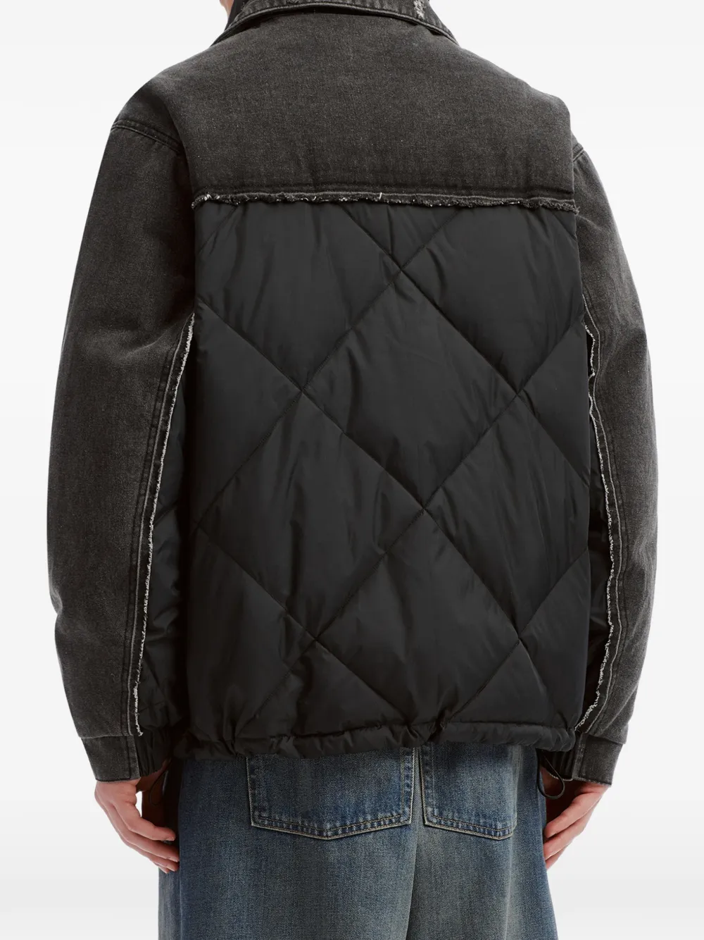 FIVE CM Gewatteerd denim jack met vlakken Grijs