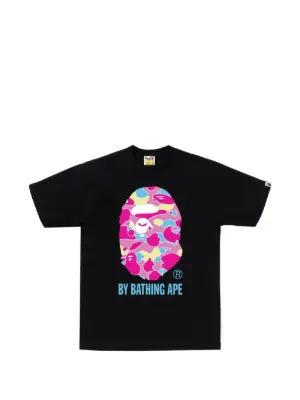 A BATHING APE® Ape Head チェック Tシャツ | ブラック | FARFETCH JP