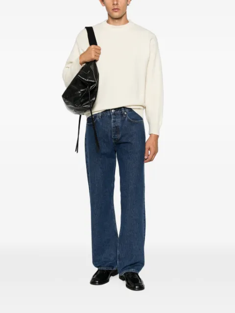 Sunflower Loose logo-patch straight-leg jeans
