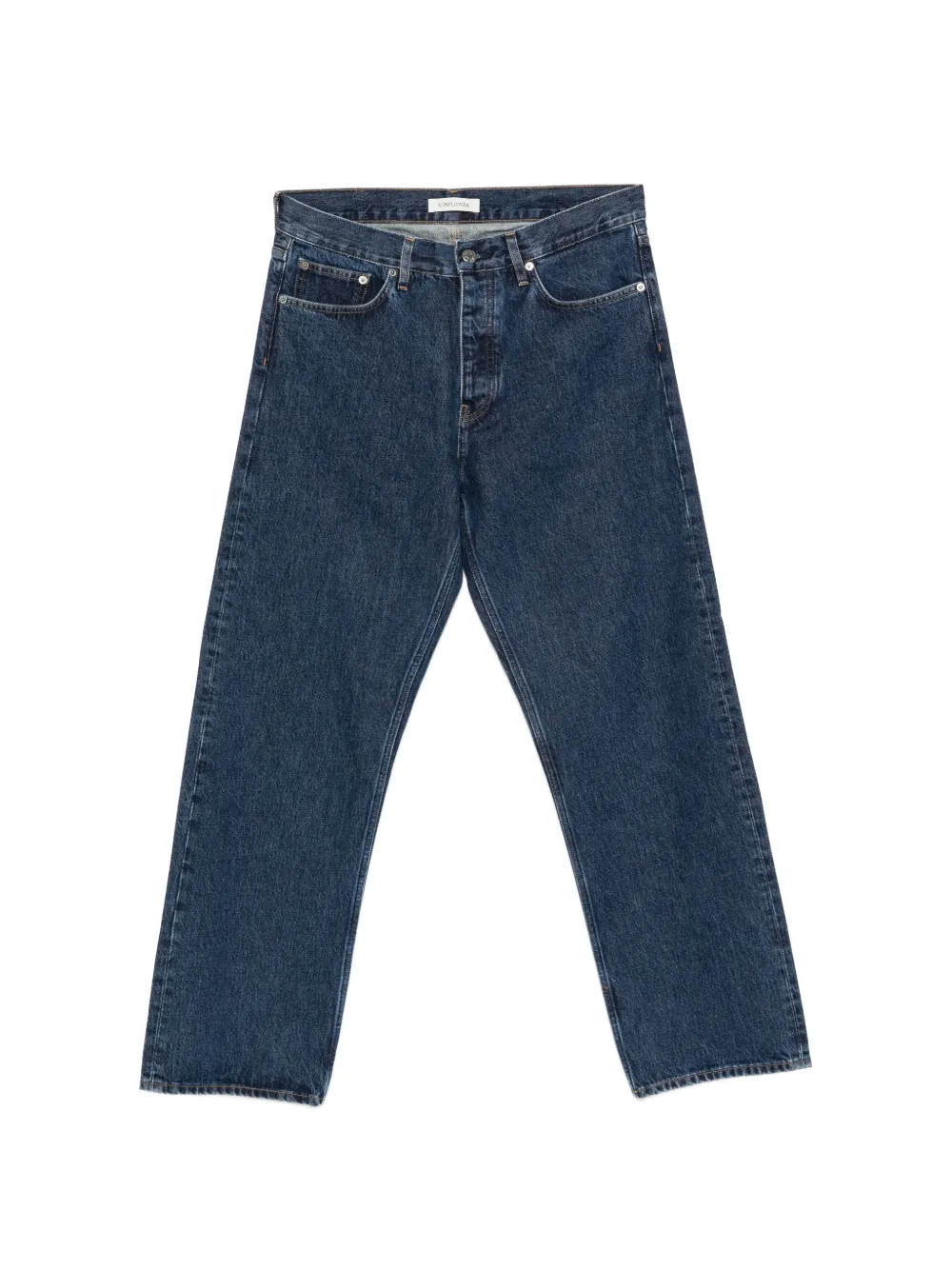 Sunflower Loose logo-patch straight-leg jeans - Blu