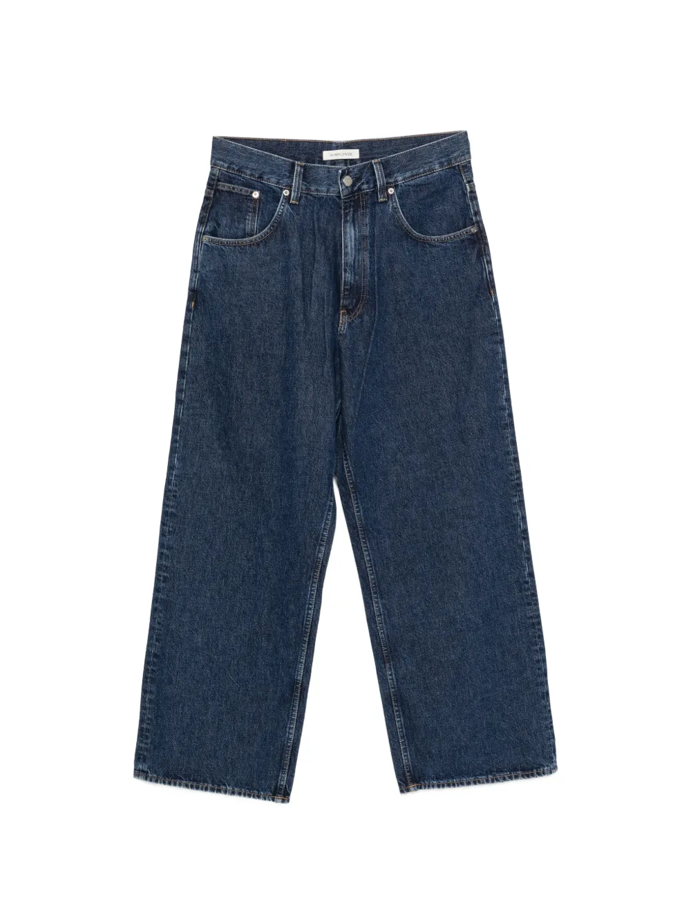 Sunflower Super Wide logo-patch jeans