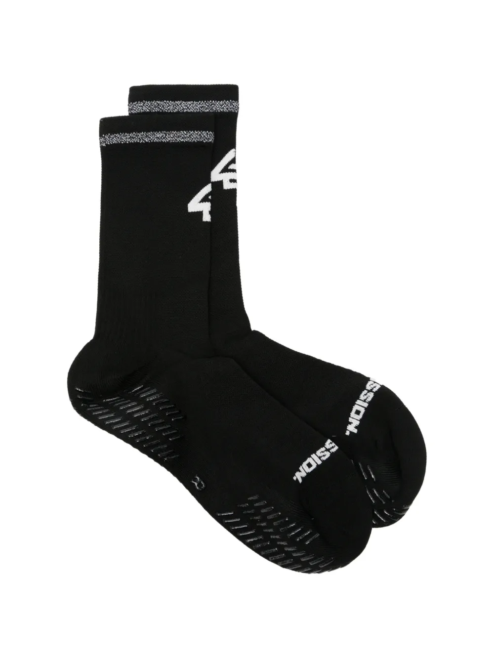Represent logo-intarsia ribbed-trim socks - Nero