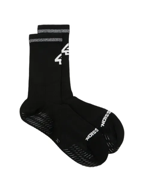 Represent logo-intarsia ribbed-trim socks