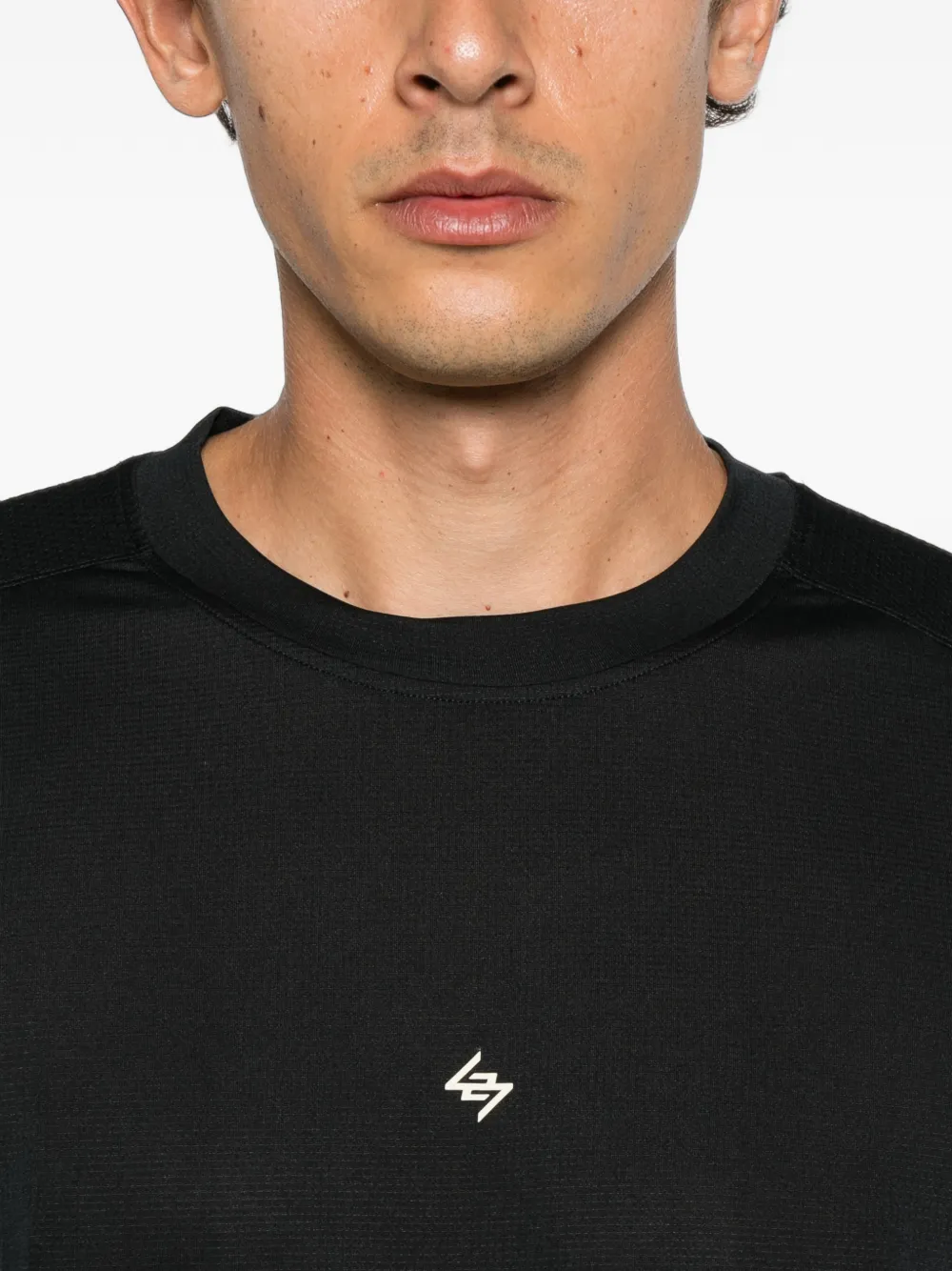 Represent 247 T-shirt met mesh vlak Zwart