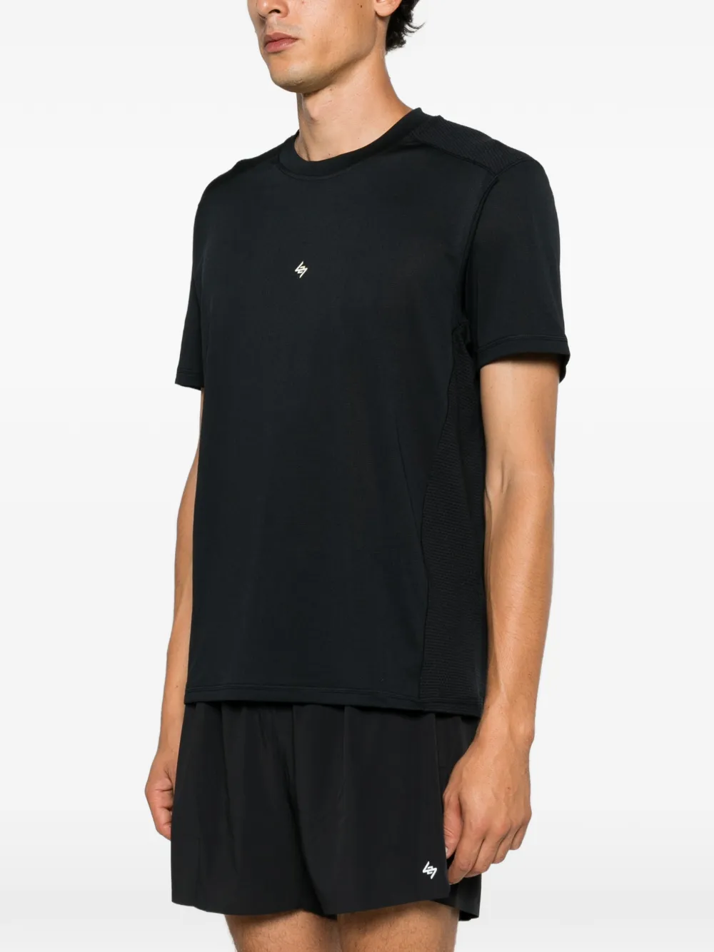 Represent 247 T-shirt met mesh vlak Zwart