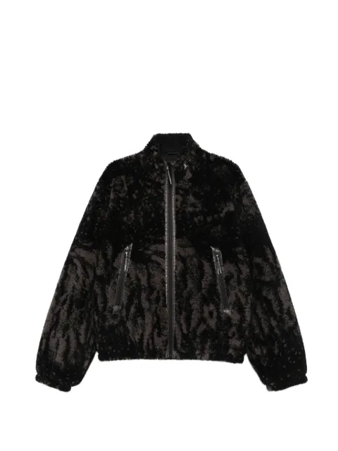 ROA fleece-texture zip-up jacket