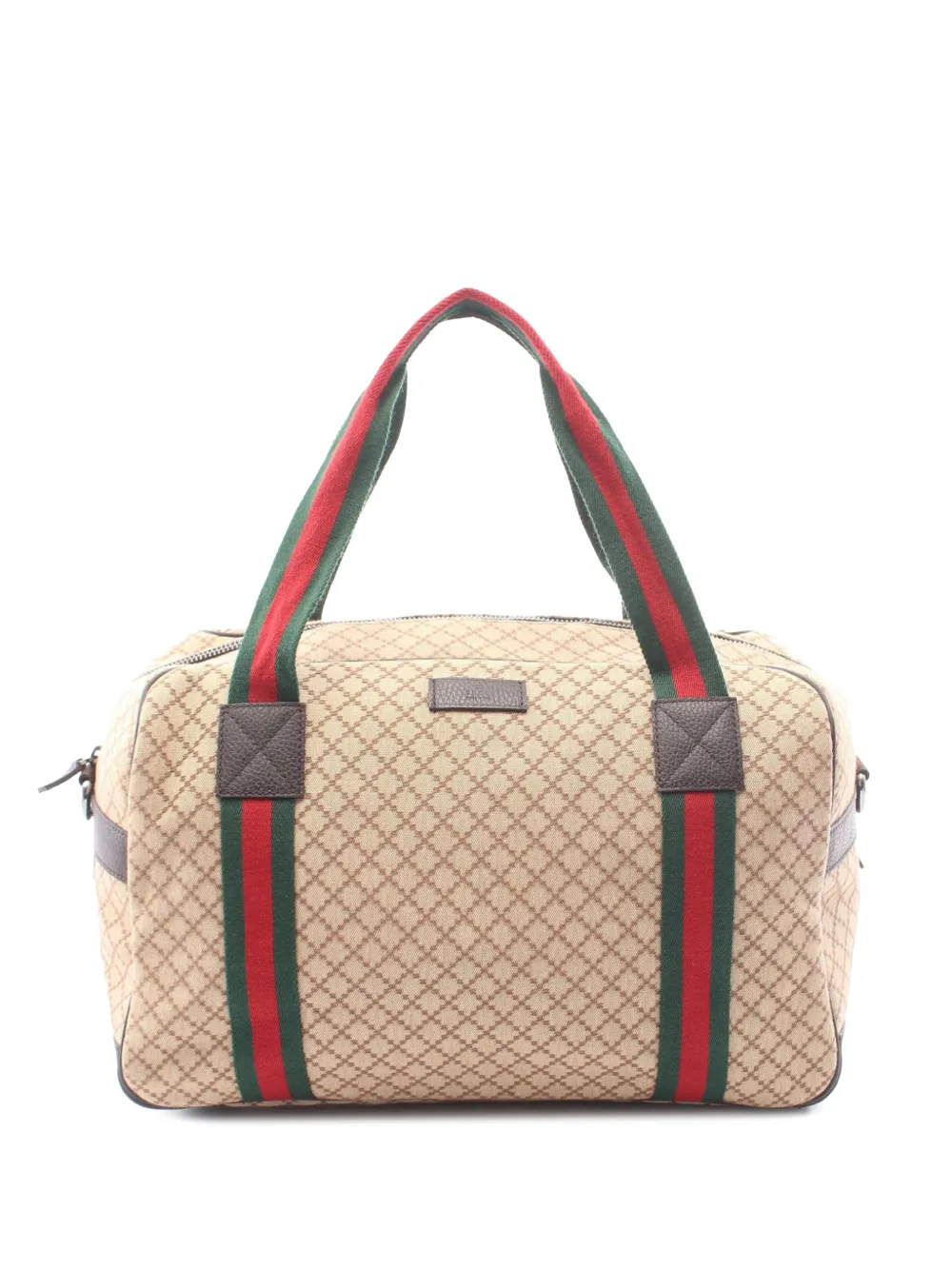 Gucci Pre-Owned 2000-2015 GG Canvas Web boston bag - Toni neutri