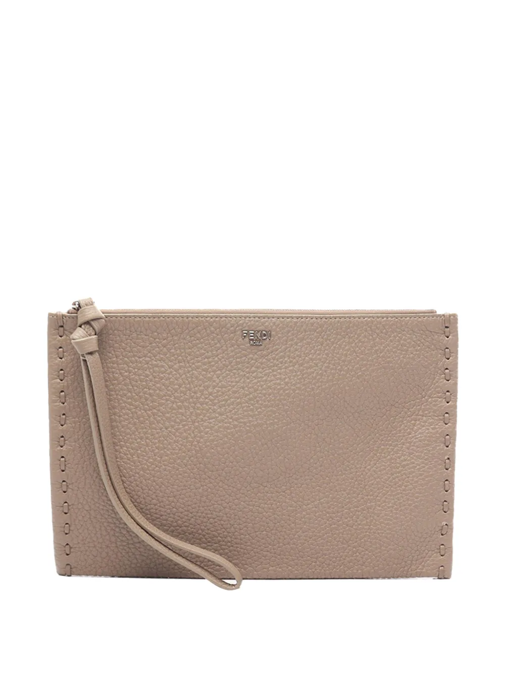 Fendi Pre-Owned 2000-2010 Selleria Leather clutch bag - Toni neutri