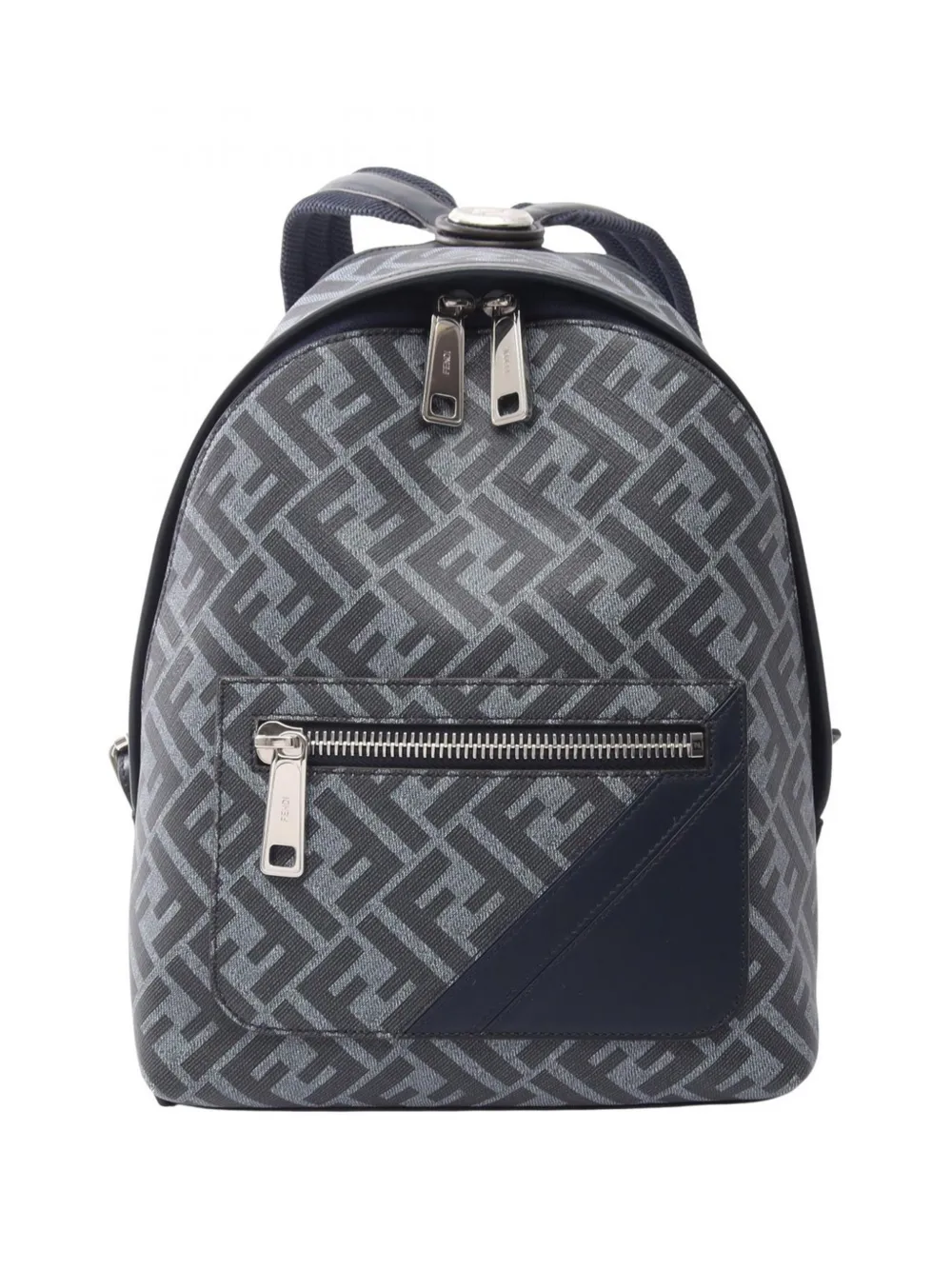 Fendi Pre-Owned 2010-2026 Small Zucca Coated Canvas Chiodo Diagonal backpack - Grigio