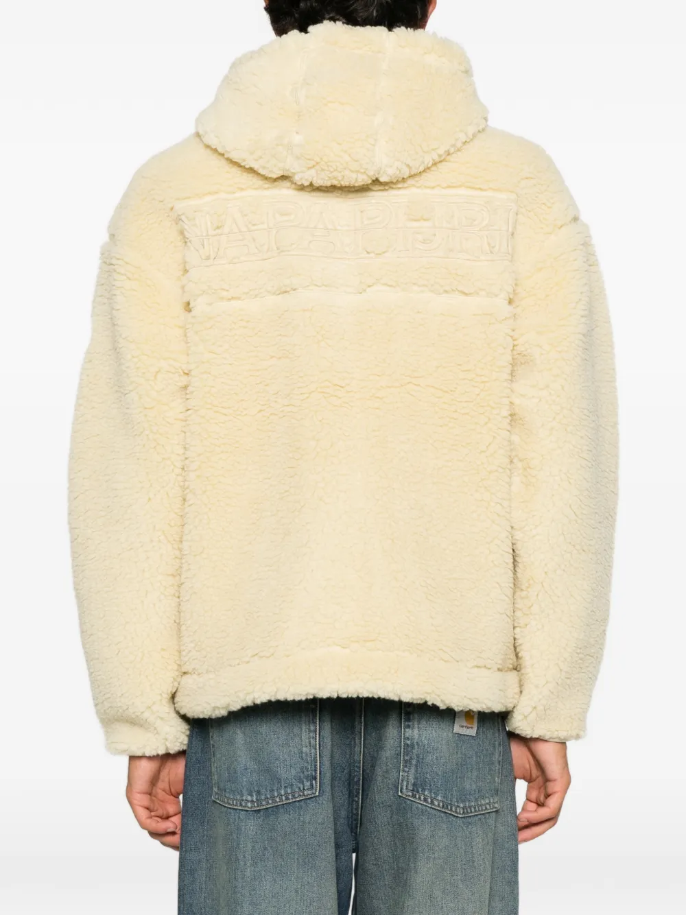 Napapijri fleece hooded jacket Beige