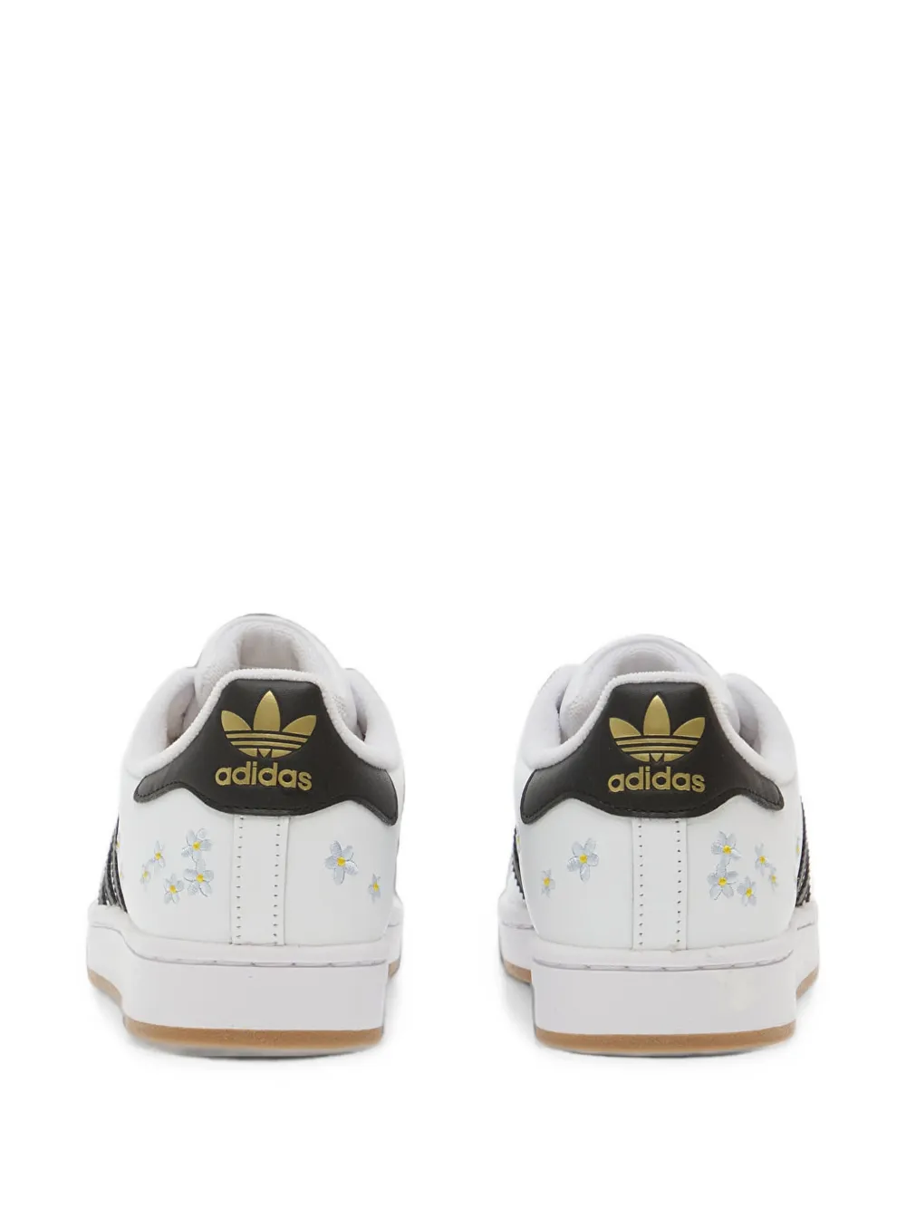 adidas Superstar II floral-embroidered sneakers Wit