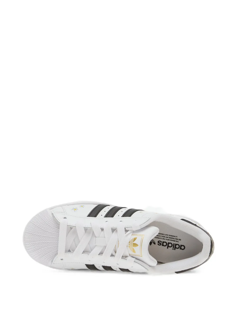 adidas Superstar II floral-embroidered sneakers Wit