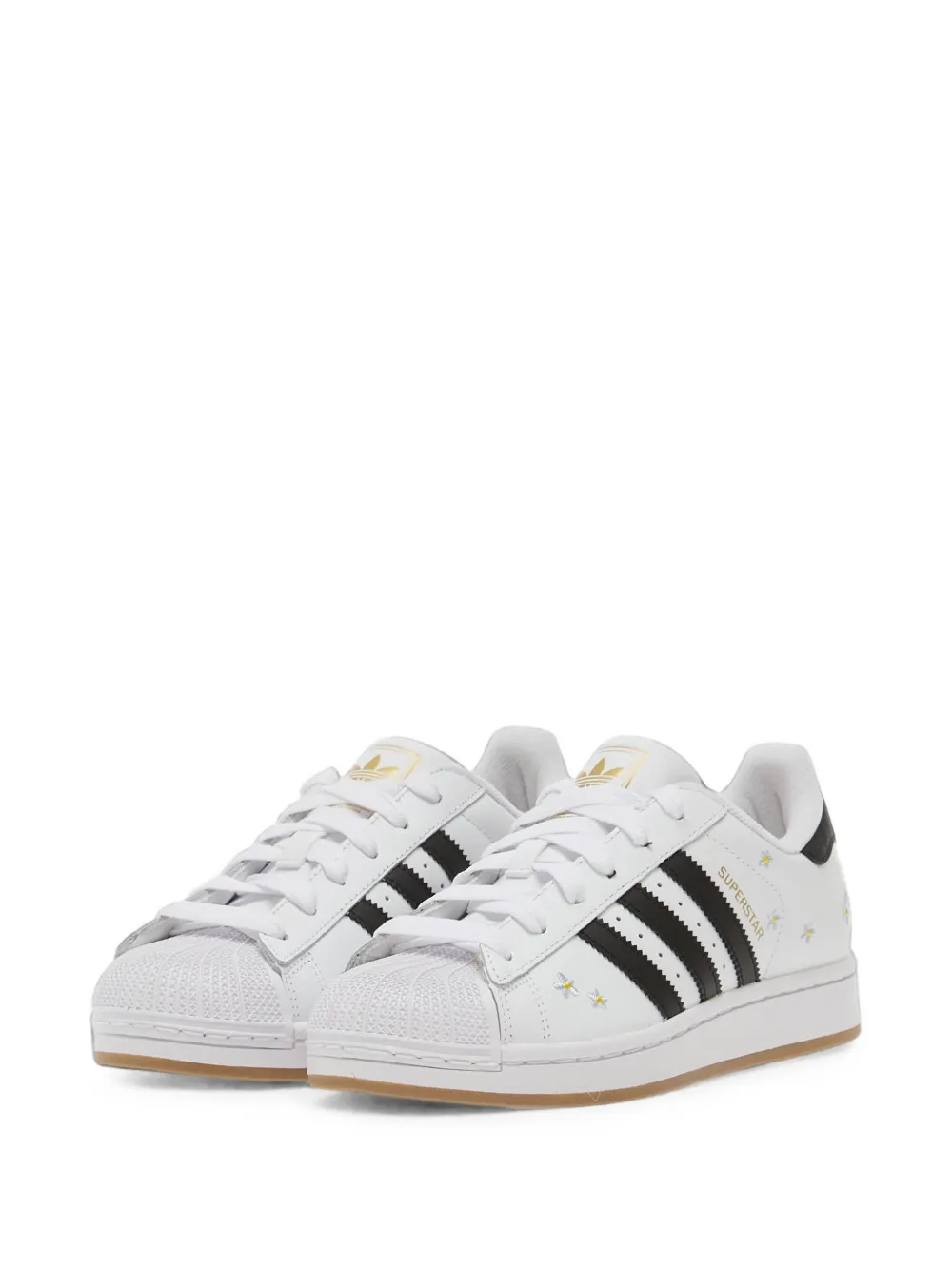 adidas Superstar II floral-embroidered sneakers Wit