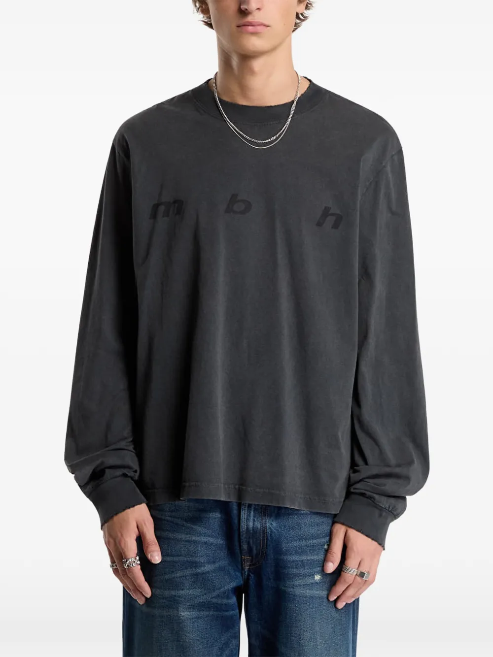 MISBHV logo-print long-sleeved T-shirt