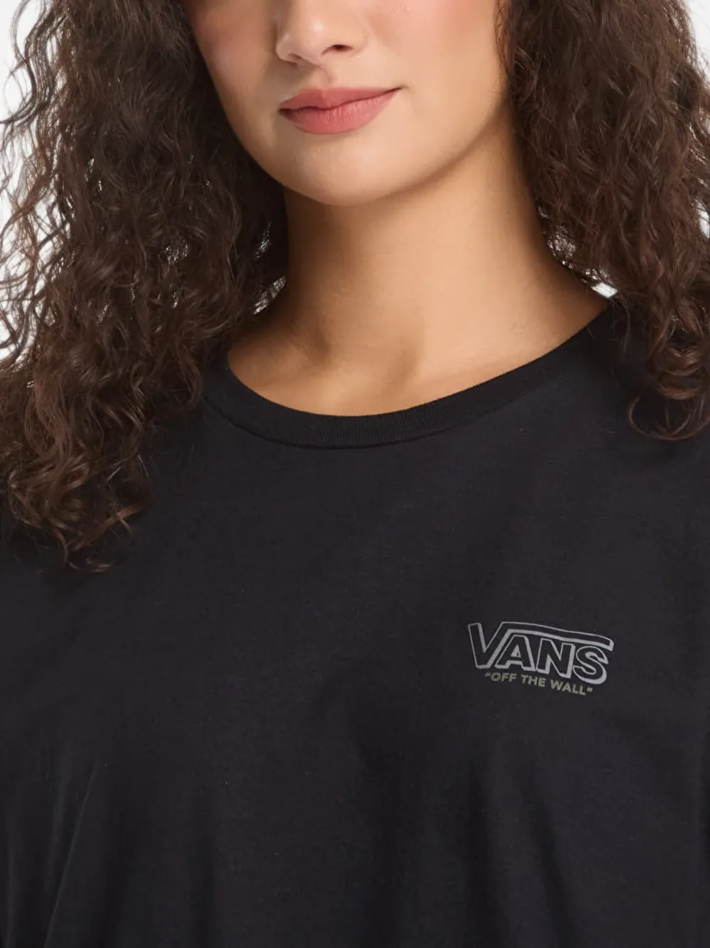 Vans Slice 66 T-shirt met logoprint Zwart