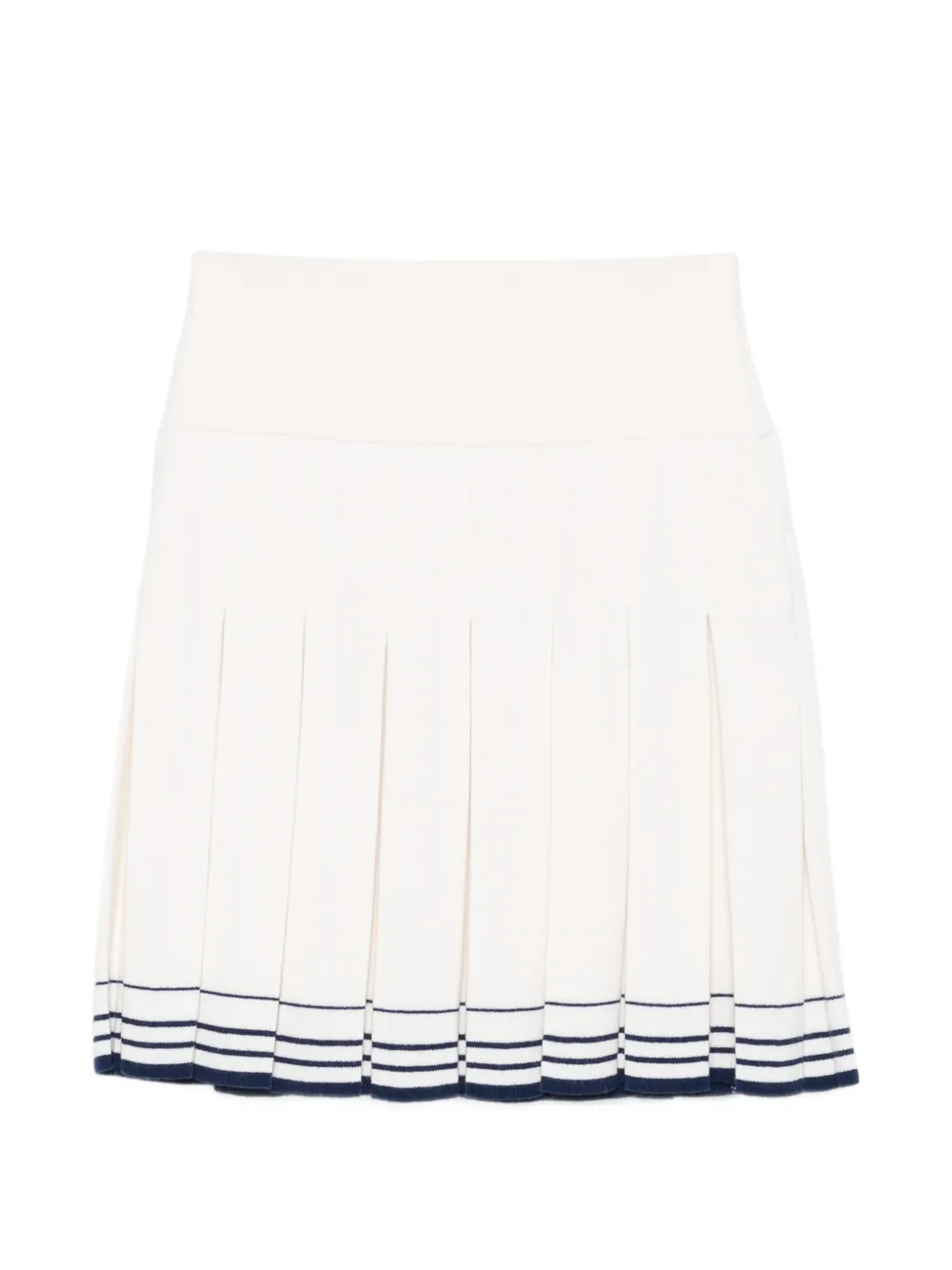 SHUSHU/TONG pleated striped-trim mini skirt · 8