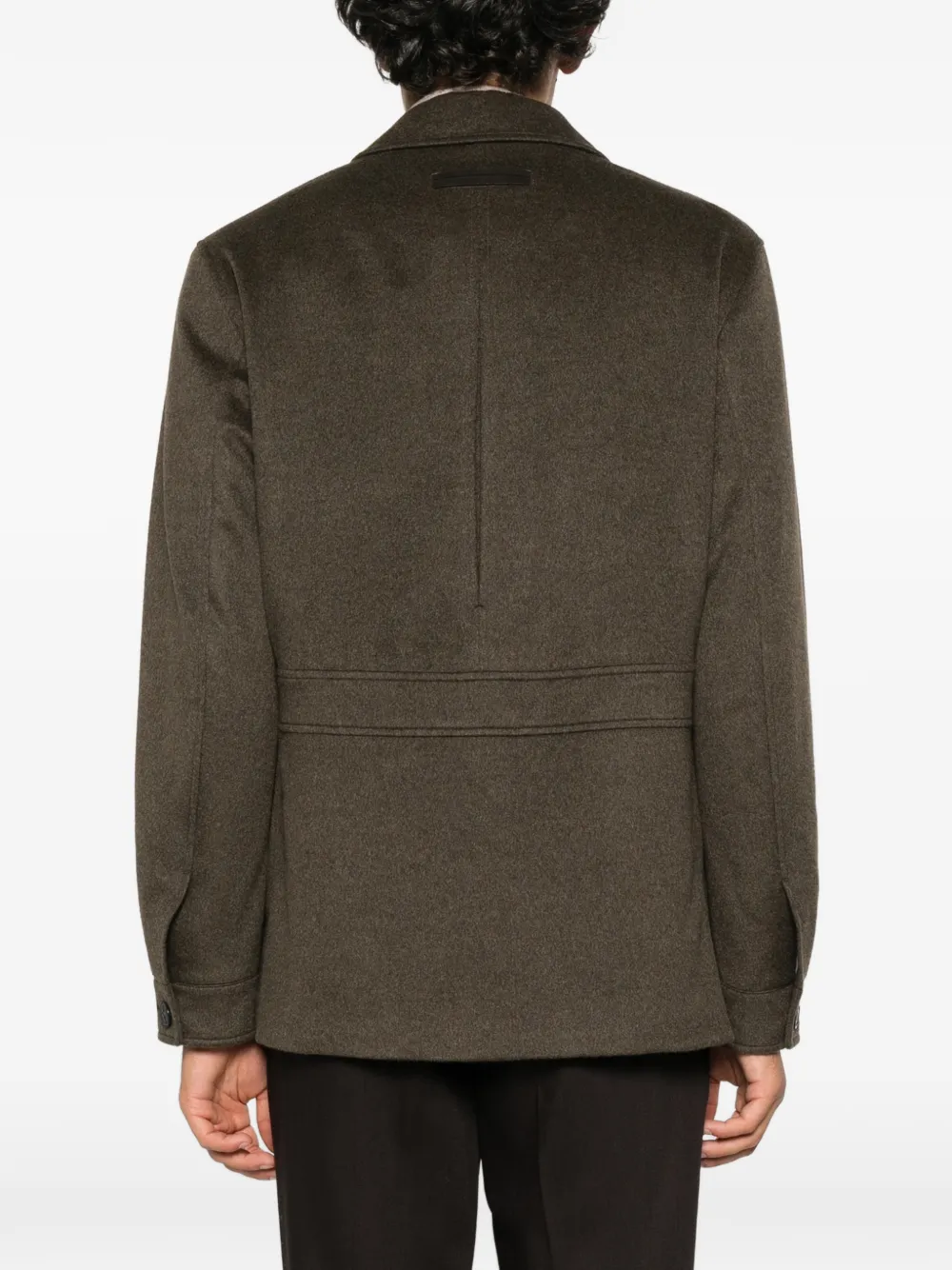 Zegna button-flap jacket Groen