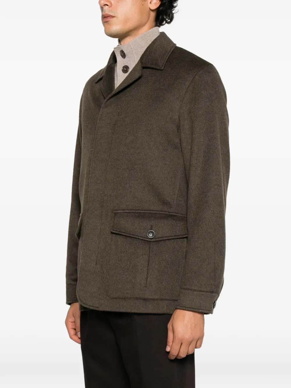 Zegna button-flap jacket Groen