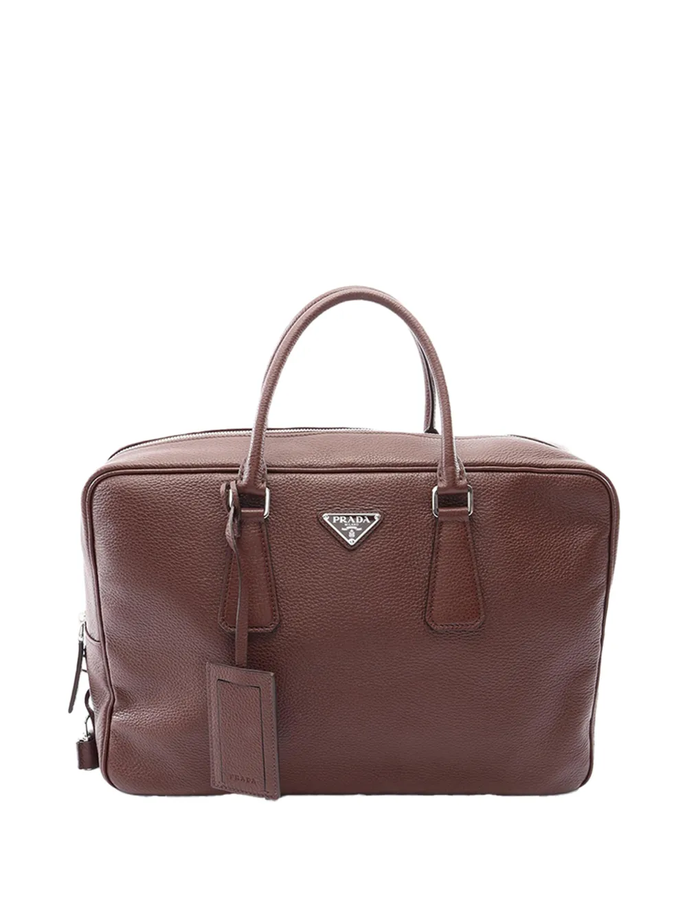 Prada Pre-Owned 2013-2026 Vitello Daino business bag - Marrone
