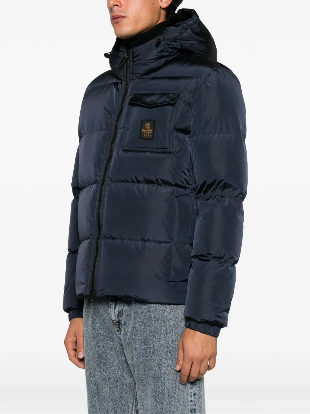 Refrigiwear quilted hooded jacket Blauw