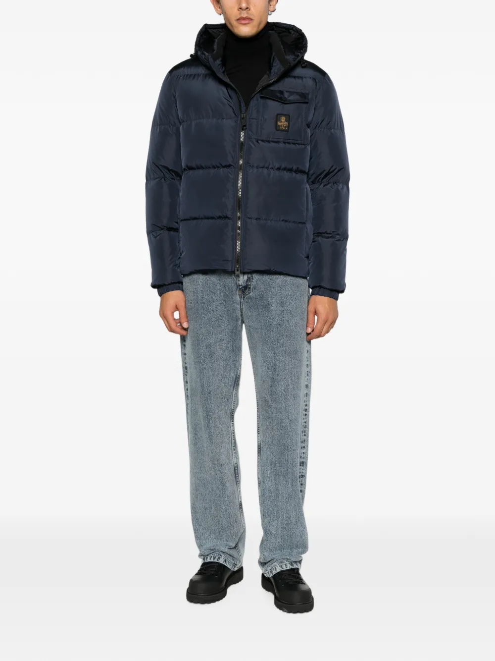 Refrigiwear quilted hooded jacket Blauw